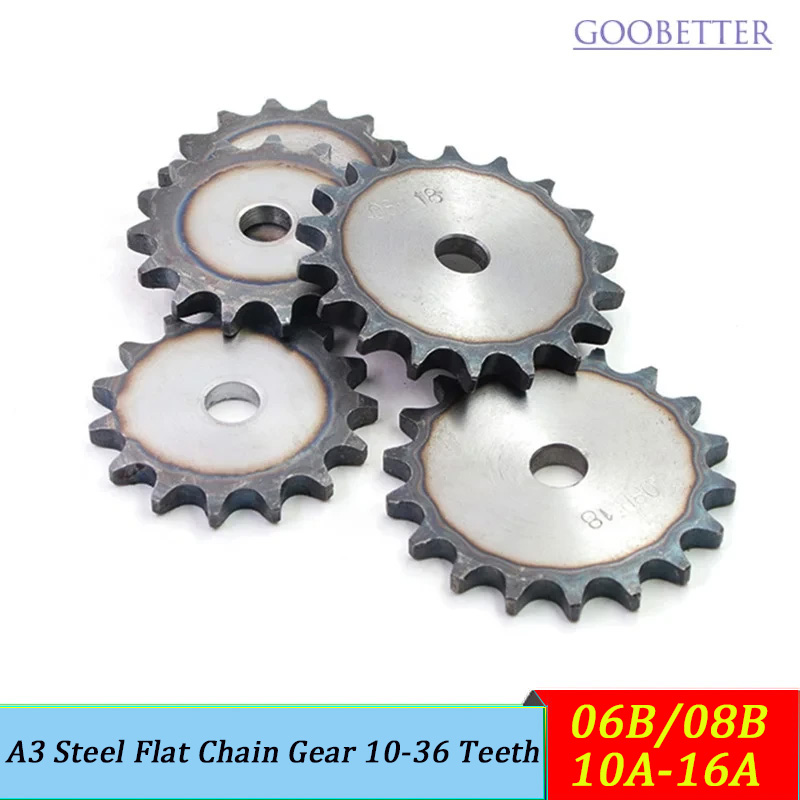Sprocket - 硬化歯A3鋼製スプロケットホイール06B/08B 10A/16A ANSI 1インチピッチ10T-45T コンベヤ/農業/産業用駆動装置向け