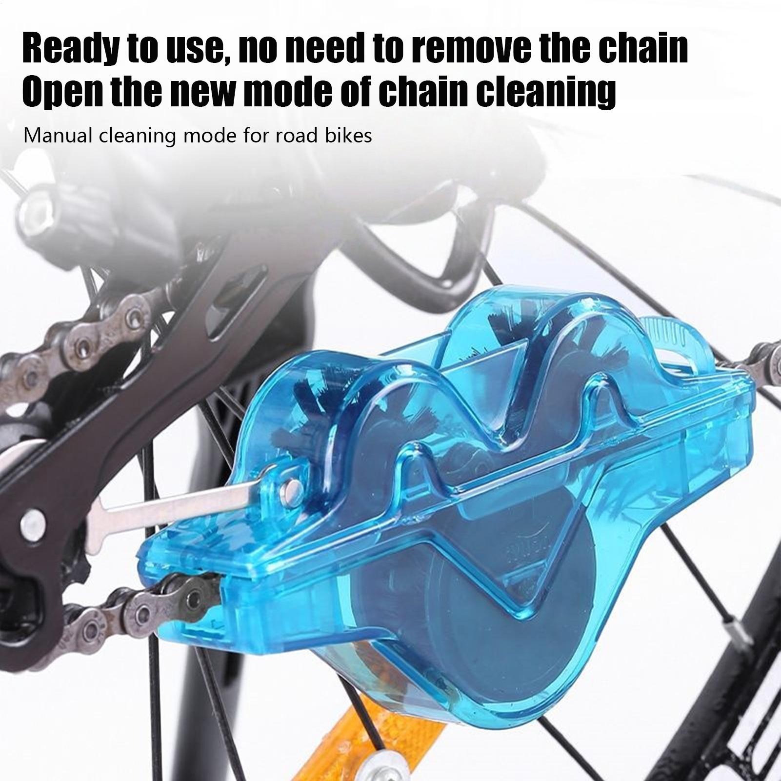 Bicycle Chain - バイクチェーンクリーニングブラシセット チェーンスクラバーウォッシャー ポータブルメンテナンスツール ロードマウンテンフィットネス自転車旅行用