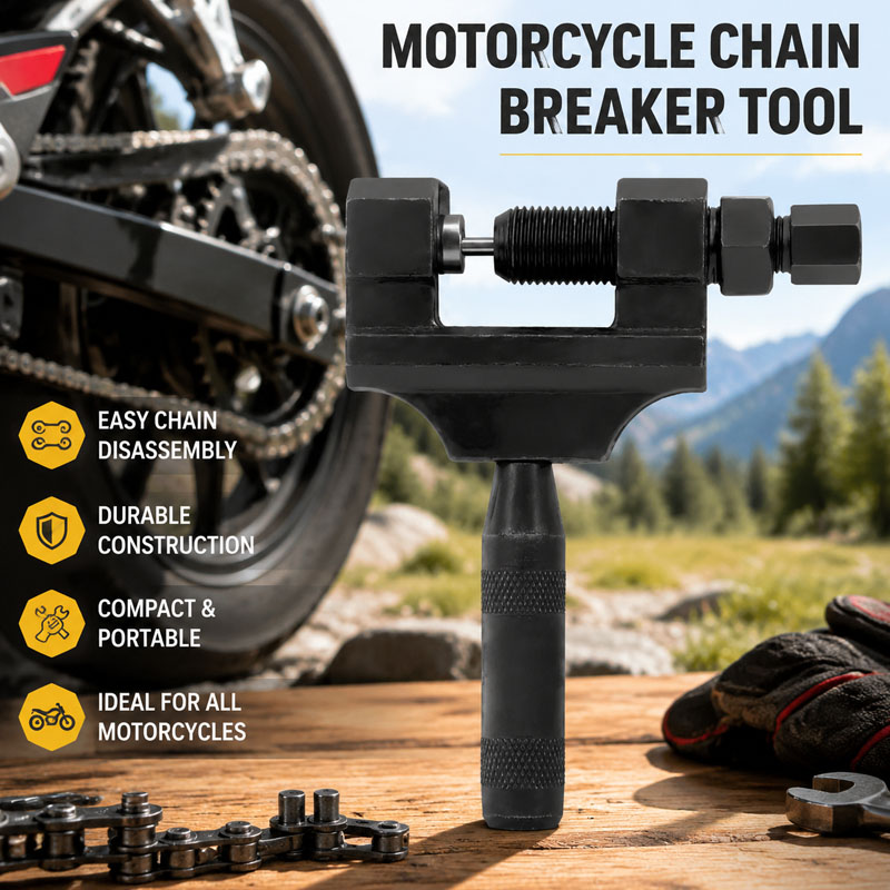 Chain Kit Motorcycle - 工業用グレードのオートバイチェーンブレーカー電動バイク自転車チェーン取り外しツール厚みのあるユニバーサルチェーンブレーカー。