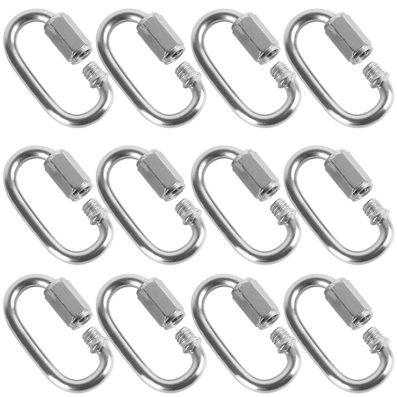 12個のクイックリンク4MMステンレススチールチェーンコネク - Steel Chain のレビューと価格