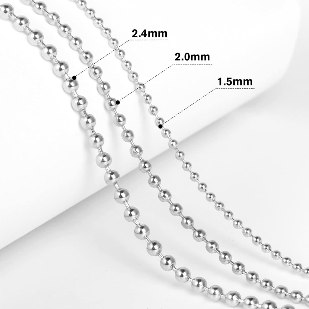 10m ステンレス鋼ビーズボールチェーンロール、50個のコネ - Roller Chain のレビューと価格