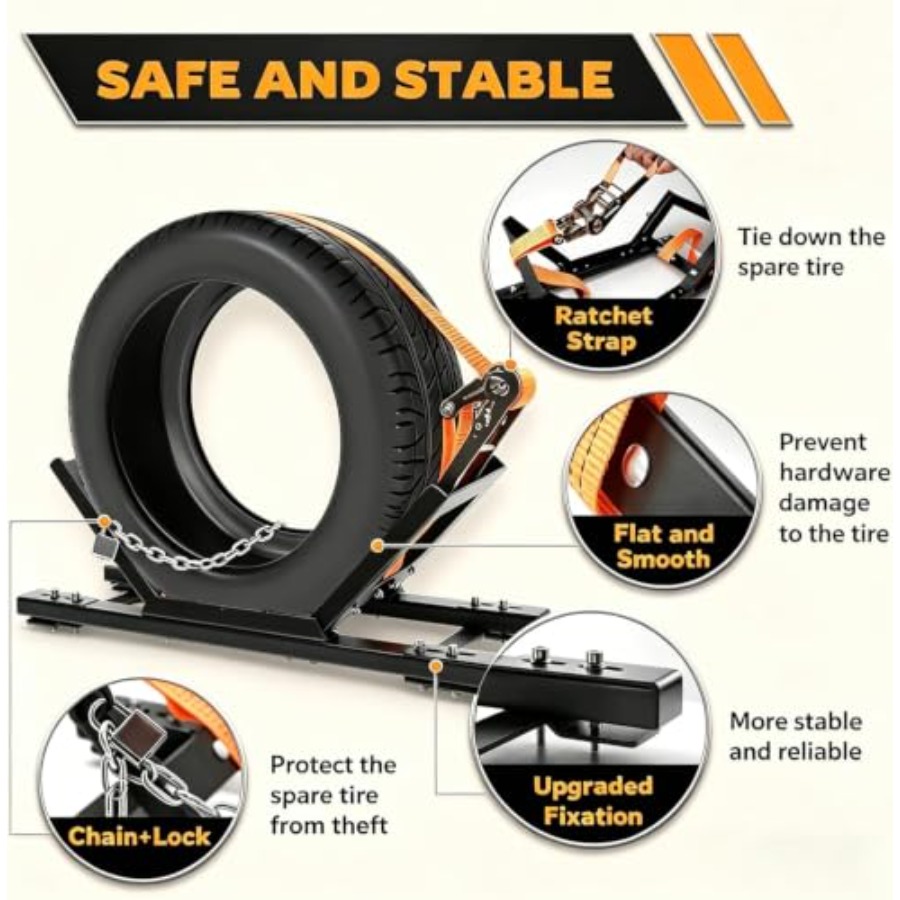 大型トラック用スペアタイヤラック、トレーラー・トラック用、ス - Steel Chain のレビューと価格