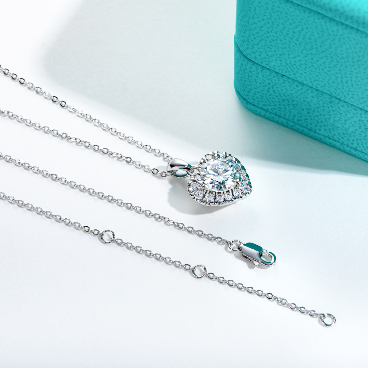 Anujewel-ハート型ペンダント付きネックレス,925ス - Ansi Chain のレビューと価格