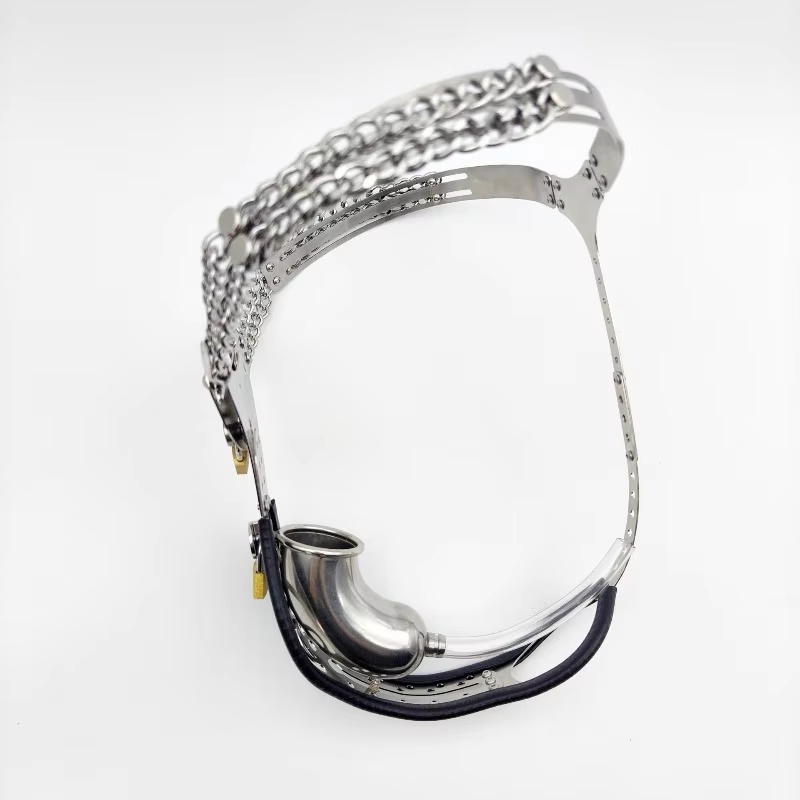 ダブルメタルチェーンウエストストラップ男性用貞操帯 ステンレ - Steel Chain のレビューと価格